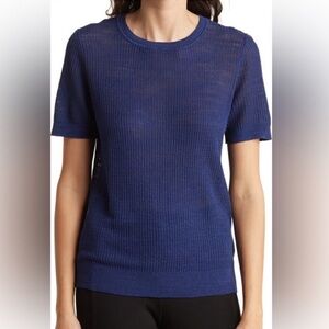 Theory Navy Linen Sweater S